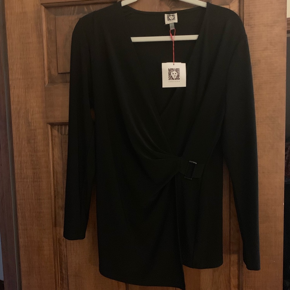NWT Anne Klein Wrap style top